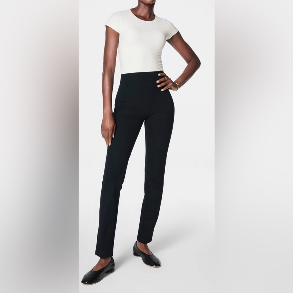 Spanx Black Perfect Fit Ponte Straight Pants - Size XS - Picture 1 of 6